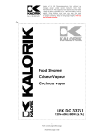 Kalorik Food Steamer USK DG 33761 User's Manual