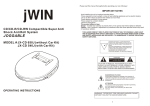 Jwin JX-CD 650J User's Manual