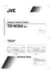 JVC TD-W354 User's Manual