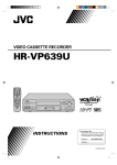 JVC Model HR-VP639U User's Manual