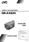 JVC Model GR-AX820 User's Manual