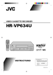 JVC HR-VP634U User's Manual