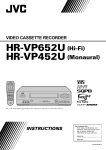 JVC HR-VP452U User's Manual