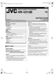 JVC HR-V210E User's Manual