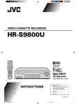 JVC HR-S9800U User's Manual