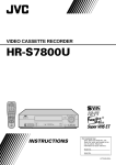 JVC HR-S7800U User's Manual