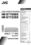 JVC HR-S7700EK User's Manual