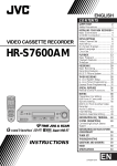 JVC HR-S7600AM User's Manual