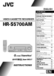 JVC HR-S5700AM User's Manual