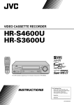 JVC HR-S4600U User's Manual