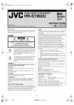 JVC HR-S1902U User's Manual
