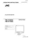JVC TM-H1900G User's Manual