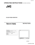 JVC TM-H1700G User's Manual