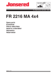 Jonsered FR2216 User's Manual