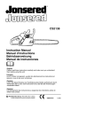 Jonsered CS 2138 Instruction Manual