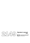 Jonsered 2149 Operator's Manual