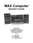 JMI Telescopes MAX Computer User's Manual