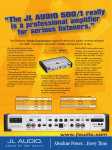 JL Audio 500/1 User's Manual