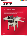 Jet Tools Proshop JPS-10TS User's Manual