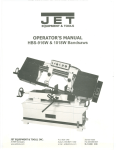Jet Tools HBS-1018W User's Manual