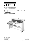Jet Tools FS-1636N User's Manual