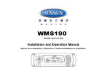 Jensen WMS190 User's Manual