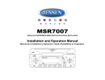 Jensen MSR7007 User's Manual