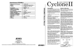 Jensen Multi-Purpose Speakers CYCLONE II User's Manual