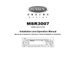 Jensen MSR3007 User's Manual