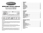 Jensen MP8610BT User's Manual