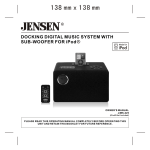 Jensen JiMS JIMS-225 User's Manual