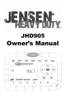 Jensen JHD905 User's Manual