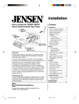 Jensen CR560X User's Manual