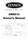 Jensen AWM910 User's Manual