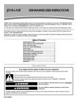 Jenn-Air Dishwasher W10418360A User's Manual