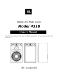 JBL 4318 User's Manual