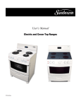 Jarden consumer Solutions Electric and Ceran-Top Ranges User's Manual