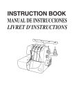 JANOME 7933 Instruction Booklet