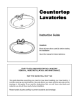 Jacuzzi Countertop Lavatories User's Manual