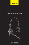 Jabra BIZ 2400 USB User's Manual