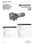 ITT IRRI-GATOR GT30 User's Manual