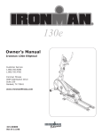 Ironman Fitness 130e User's Manual