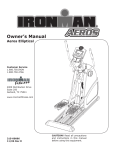 Ironman Fitness Aeros User's Manual