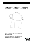 Invacare Infinity LoBack Support User's Manual