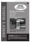 Intex Recreation HT30220 User's Manual
