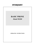 Interquartz BASIC PHONE 98380 User's Manual