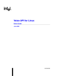 Intel Voice API for Linux Demo 05-2342-002 User's Manual