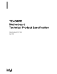 Intel TE430VX User's Manual