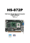 Intel Computer Hardware half-size single board computer User's Manual