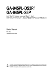 Intel GA-945PL-S3P User's Manual